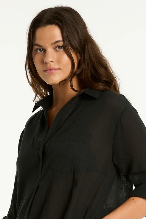 Sea Level Stella Salt Long Cover Up
